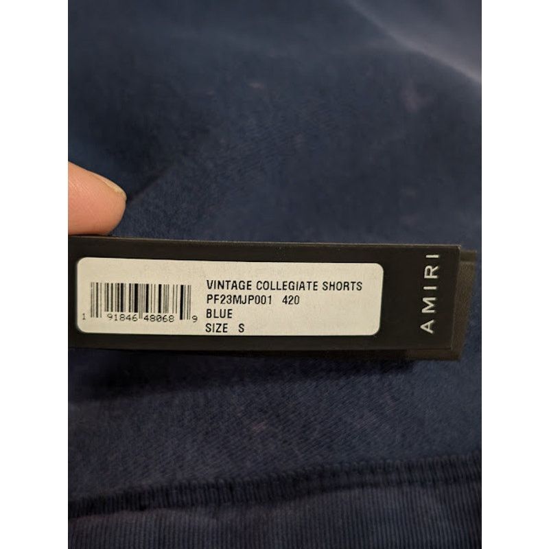 Amiri o1rshd1 Vintage Collegiate Shorts in Blue Size US 30 / EU 46 - 22 Thumbnail