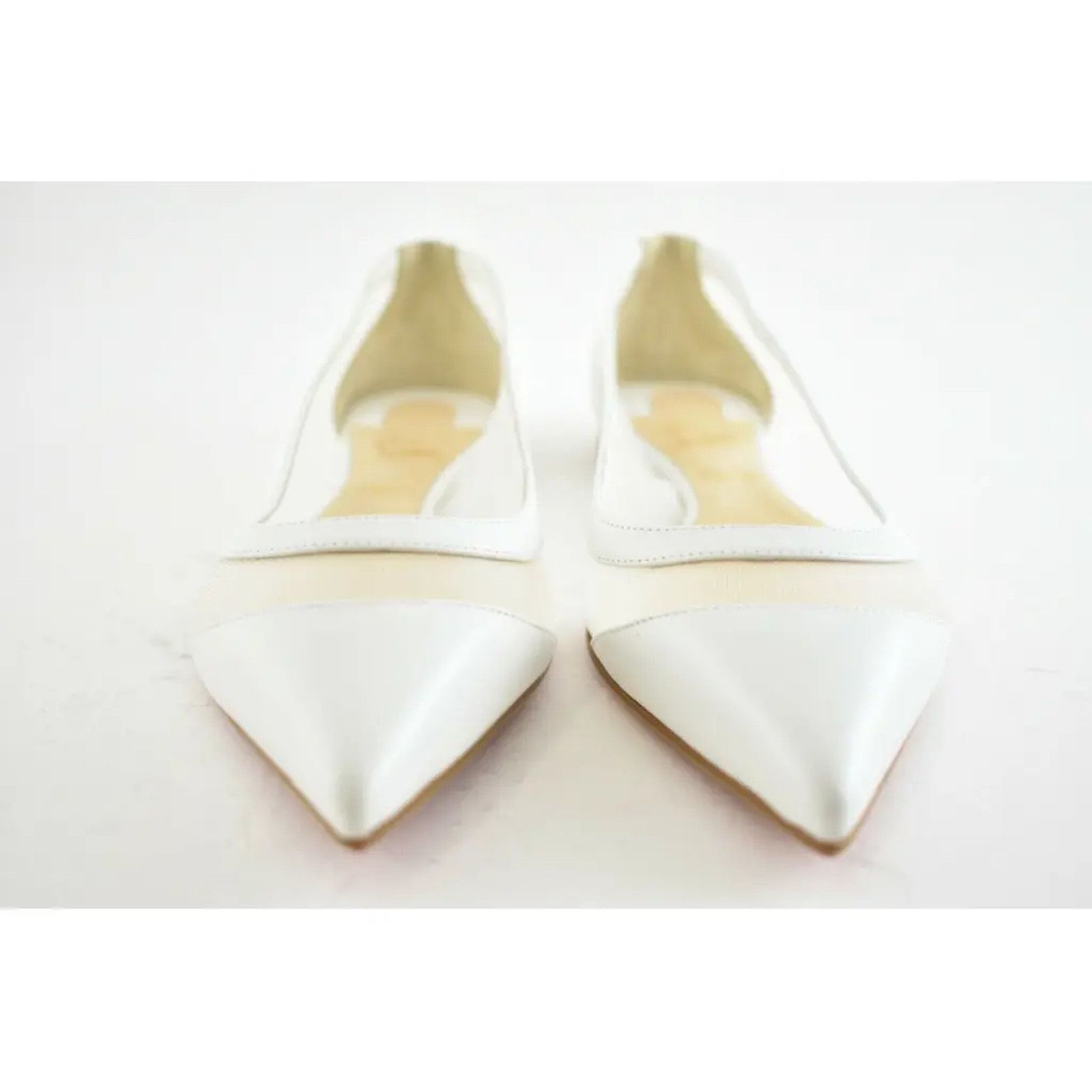 Christian Louboutin Christian Louboutin Galativi Flat White Leather Nude Size US 5 / IT 35 - 5 Thumbnail