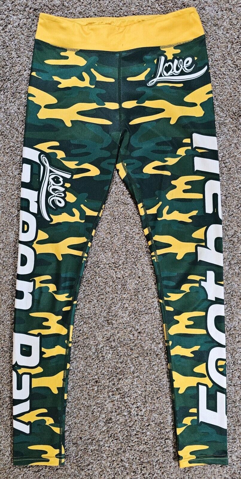 Designer Xlusion NFL LOVE Green Bay Packers Camo Women's Leggings S Size ONE SIZE - 1 Thumbnail