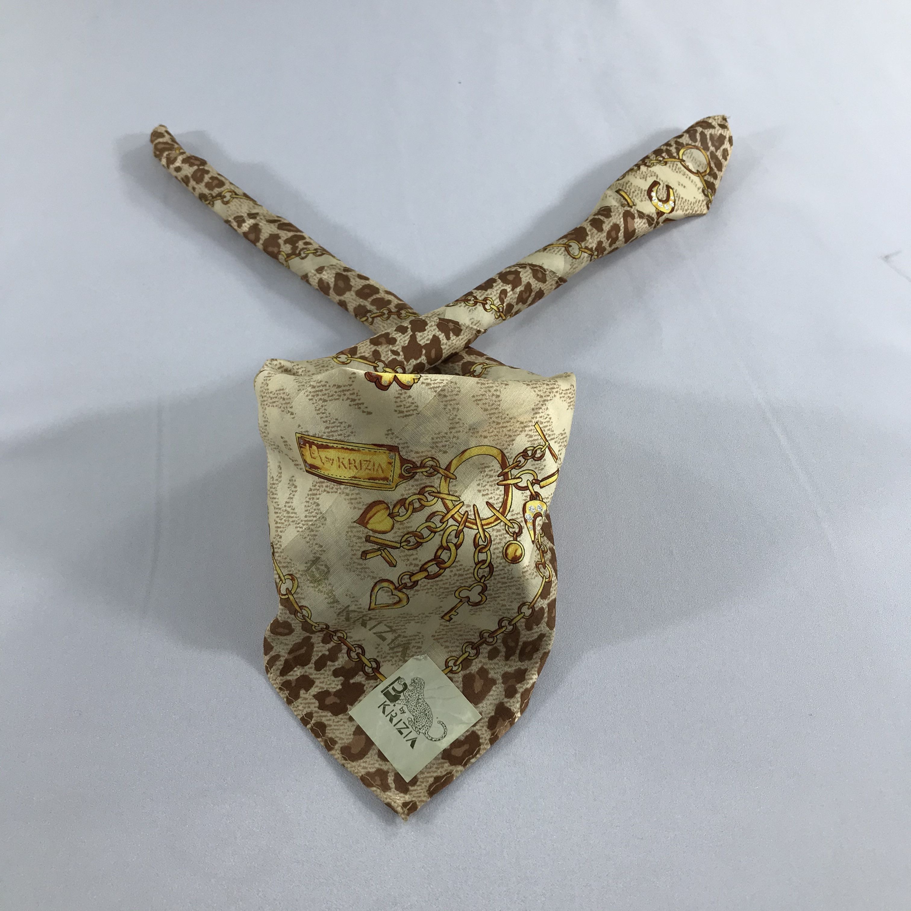 Krizia Uomo Krizia Uomo Leopard Handkerchief Neckerchief Bandana H853 Size ONE SIZE - 1 Thumbnail