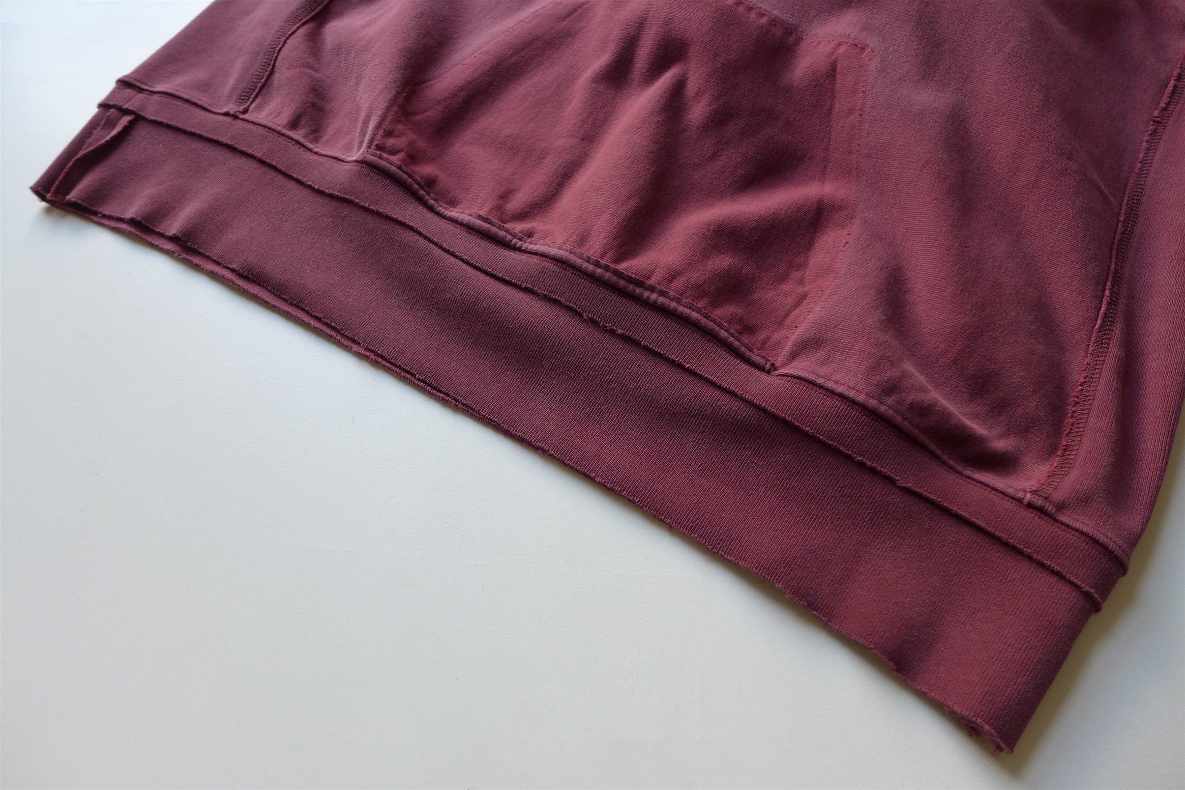 Maison Margiela Margiela Name Tag Hoodie - Washed Burgundy Cotton Size US L / EU 52-54 / 3 - 8 Thumbnail