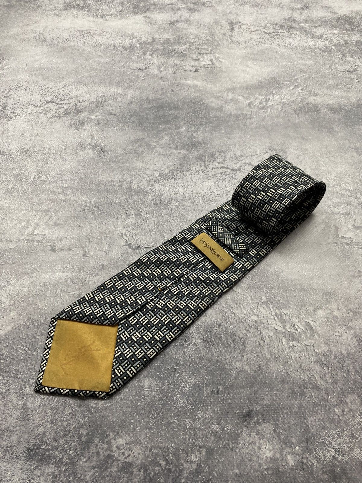 Yves Saint Laurent Yves Saint Laurent Silk Necktie YSL Luxury Ties Monogram Size ONE SIZE - 1 Thumbnail