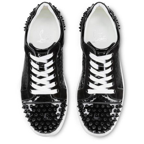 Christian Louboutin o1s1wg111124 Low-Top Sneakers in White & Black Size US 7 / IT 37 - 3 Thumbnail