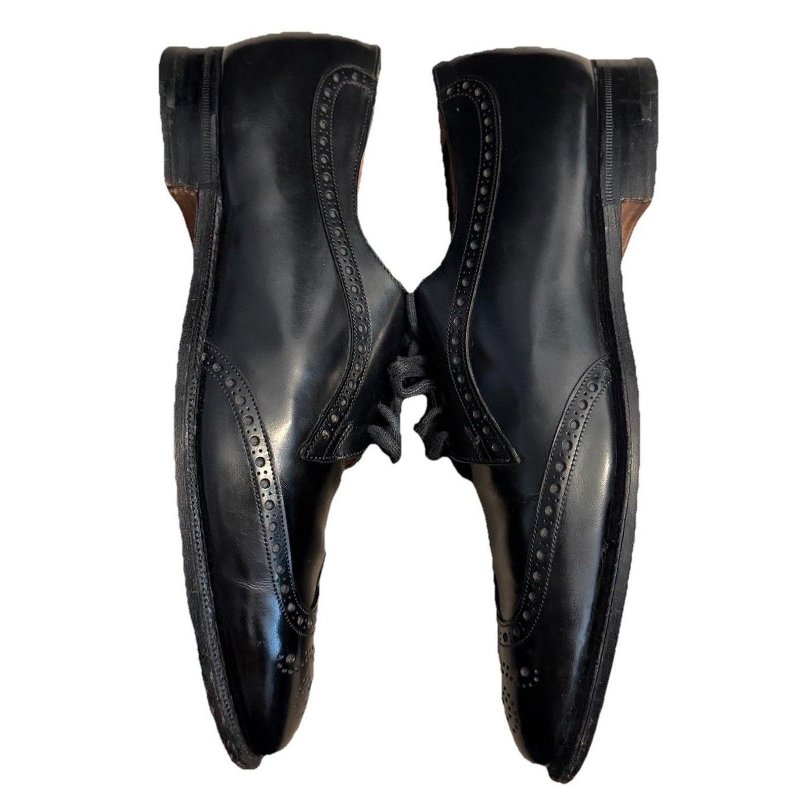 Church's Church's Custom Grade Wingtip Brogue Derby Black Leather Size US 10 / EU 43 - 4 Thumbnail