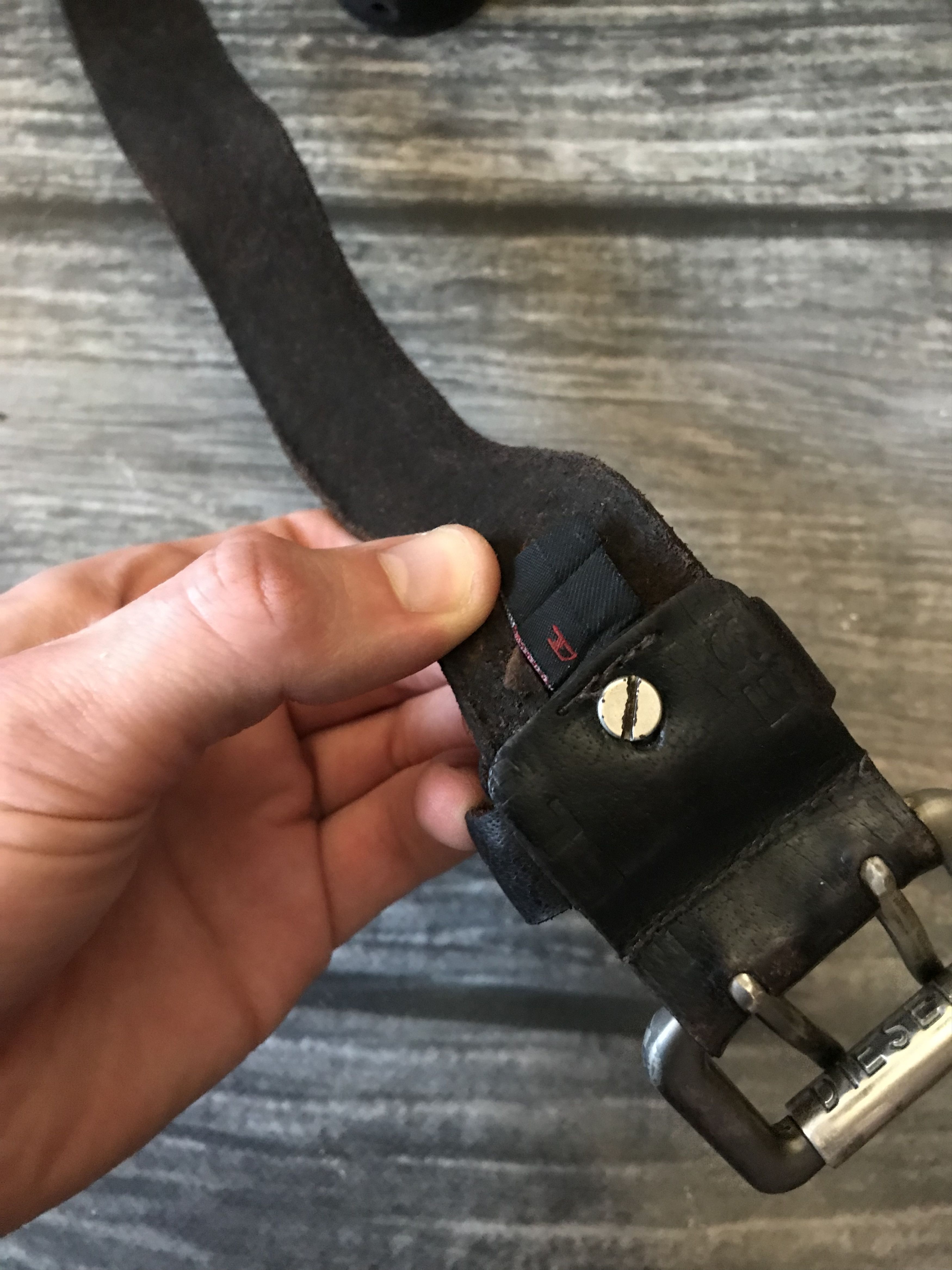 Diesel Diesel Vintage Work Belt Black Leather Heavy Metal Buckley2k Size ONE SIZE - 5 Thumbnail