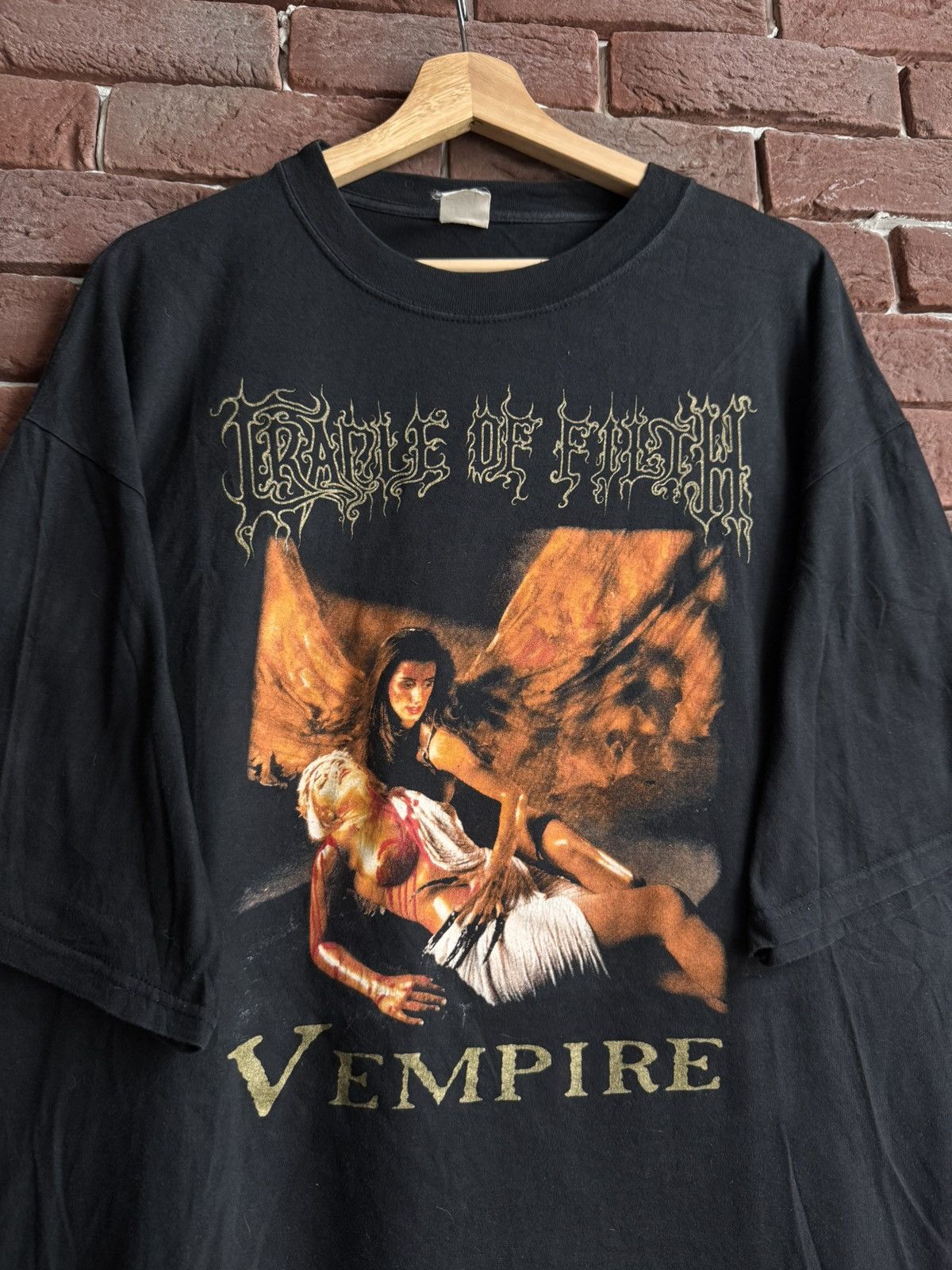 Band Tees × Vintage 1996 Cradle of Filth Vempire Blood is the life 90s Band Tee Size US XL / EU 56 / 4 - 3 Thumbnail