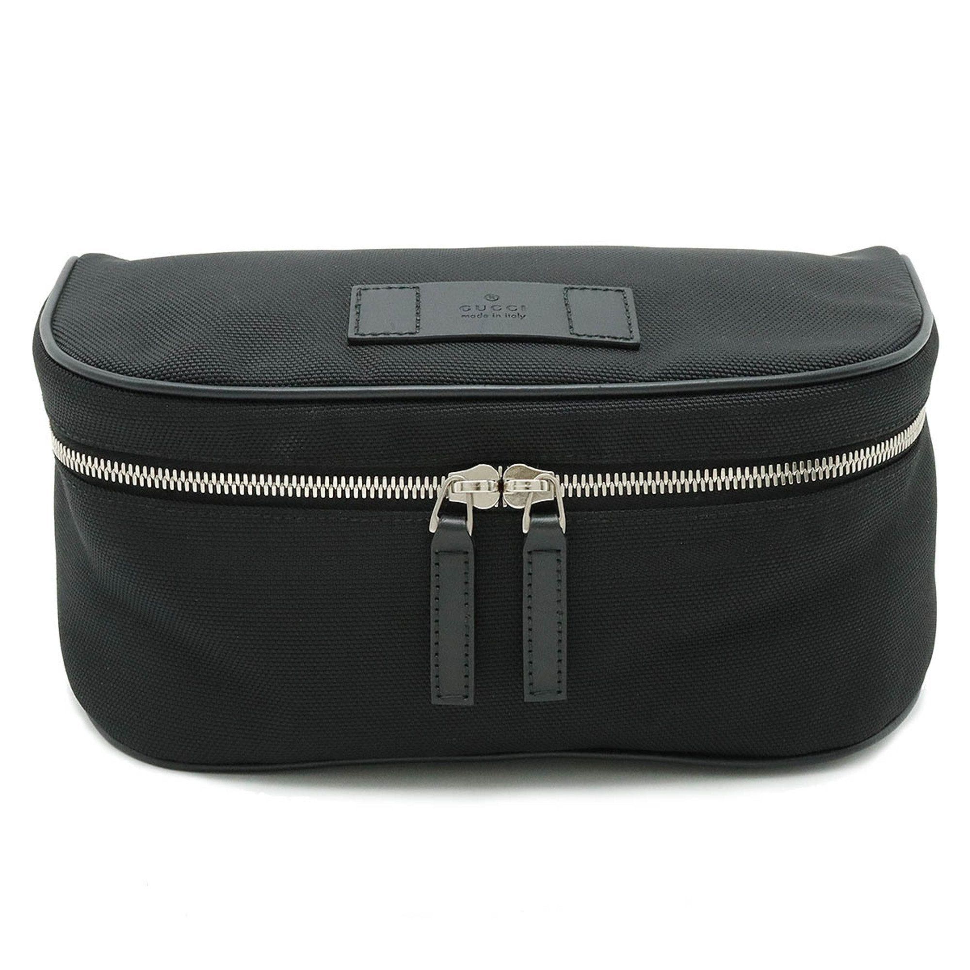 image of Gucci Sherry Line Body Bag Waist Shoulder Nylon Canvas Leather Black 630920, Women's