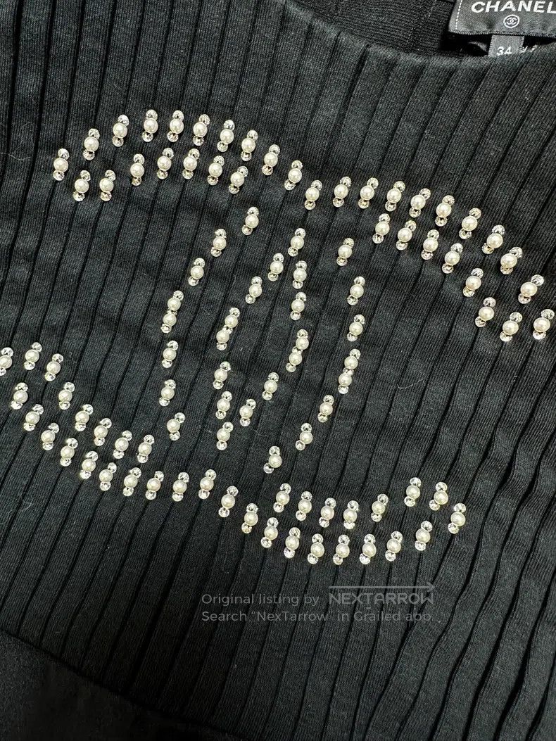 Chanel Chanel 22A Handicraft Workshop Black Pleated Sleeveless Ve Size XXS / US 00 / IT 34 - 5 Thumbnail