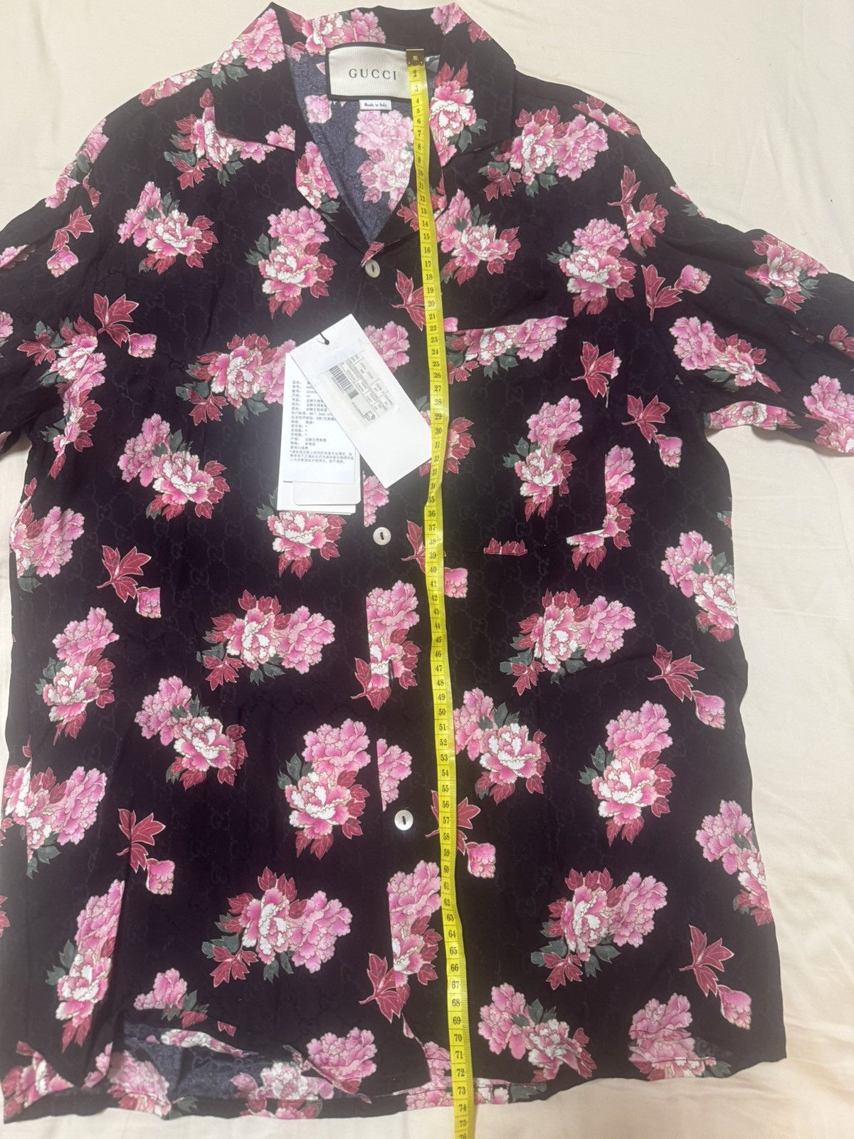 Gucci Silk Peony blossom Hawaiian shirt Size US S / EU 44-46 / 1 - 13 Thumbnail