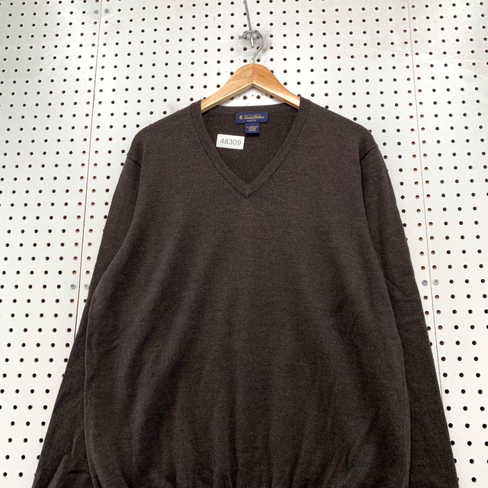 Brooks Brothers Brooks Brothers Merino Wool Sweater Mens XL Brown V-Neck Lightweight Stretch Pullover Regular Knit Wool Mens XL Brown V-Neck Sweater Size US XL / EU 56 / 4 - 4 Thumbnail