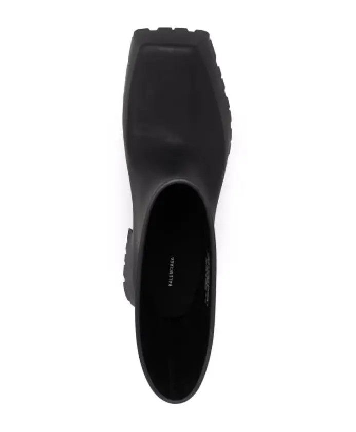 Balenciaga o1mt1gz1024 Trooper Rubber Boots in Black Size US 7 / EU 40 - 3 Thumbnail