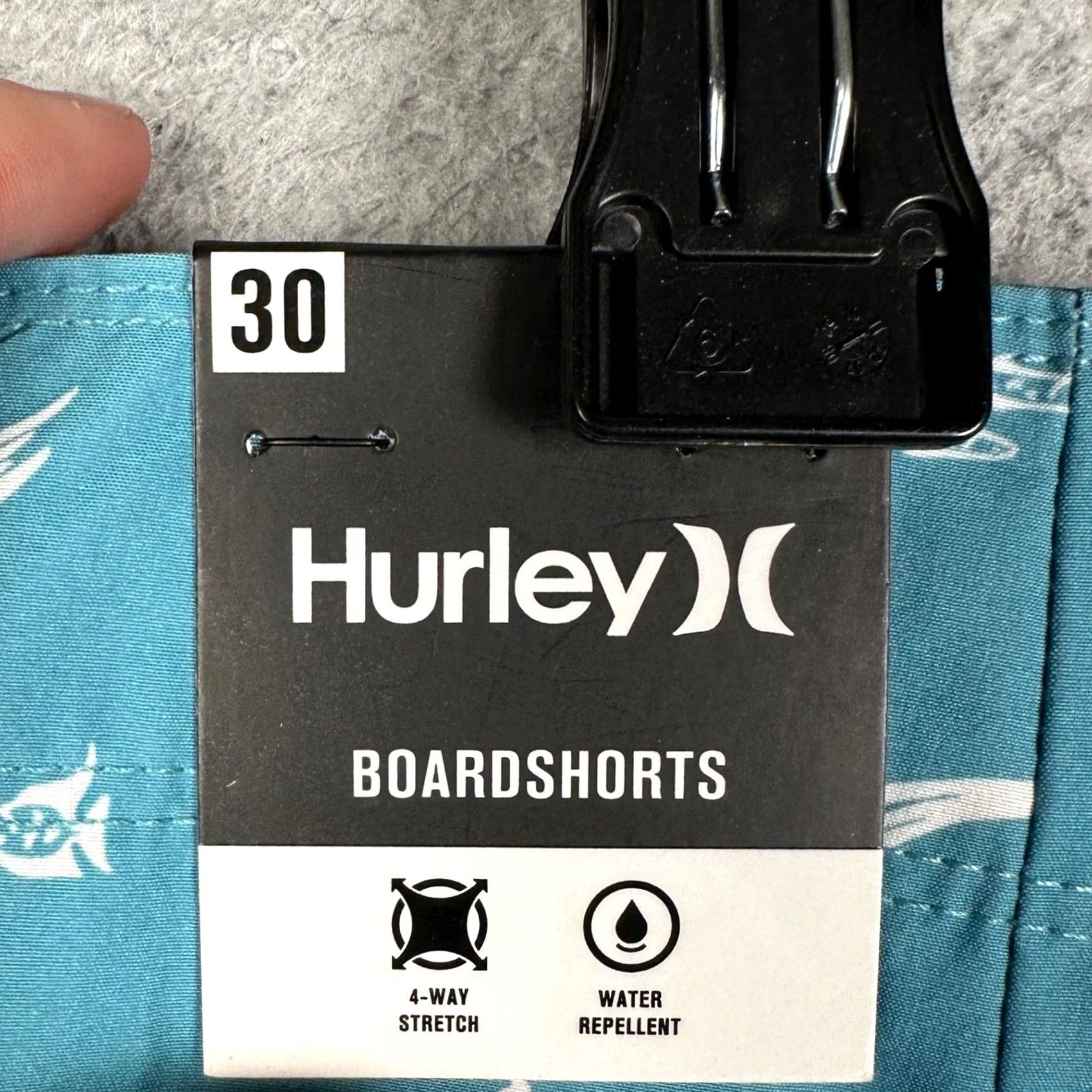 Hurley Hurley Boardshorts Mens 30 Turquoise Mermaid Print 4 Way Stretch Swim Shorts Size US 30 / EU 46 - 5 Thumbnail