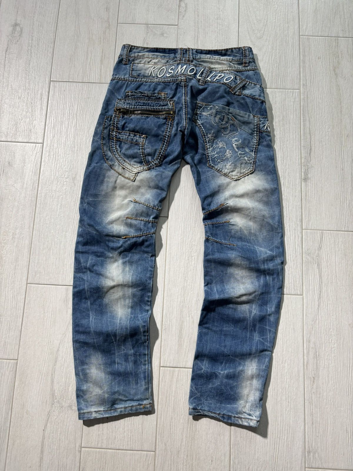 Japanese Brand Vintage Japanese Jeans Kosmo Lupo Y2K Back Logo Rap Size US 30 / EU 46 - 4 Thumbnail