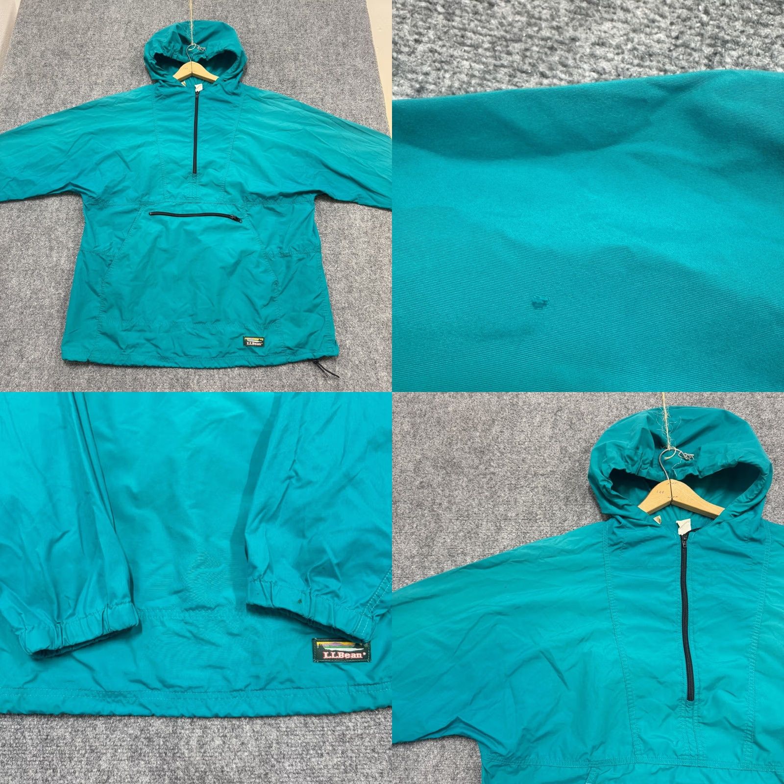 Vintage VINTAGE L.L.Bean Rain Coat Mens XL Nylon Teal 90s Turquoise Overcoat Paper Tag Size US XL / EU 56 / 4 - 8 Thumbnail