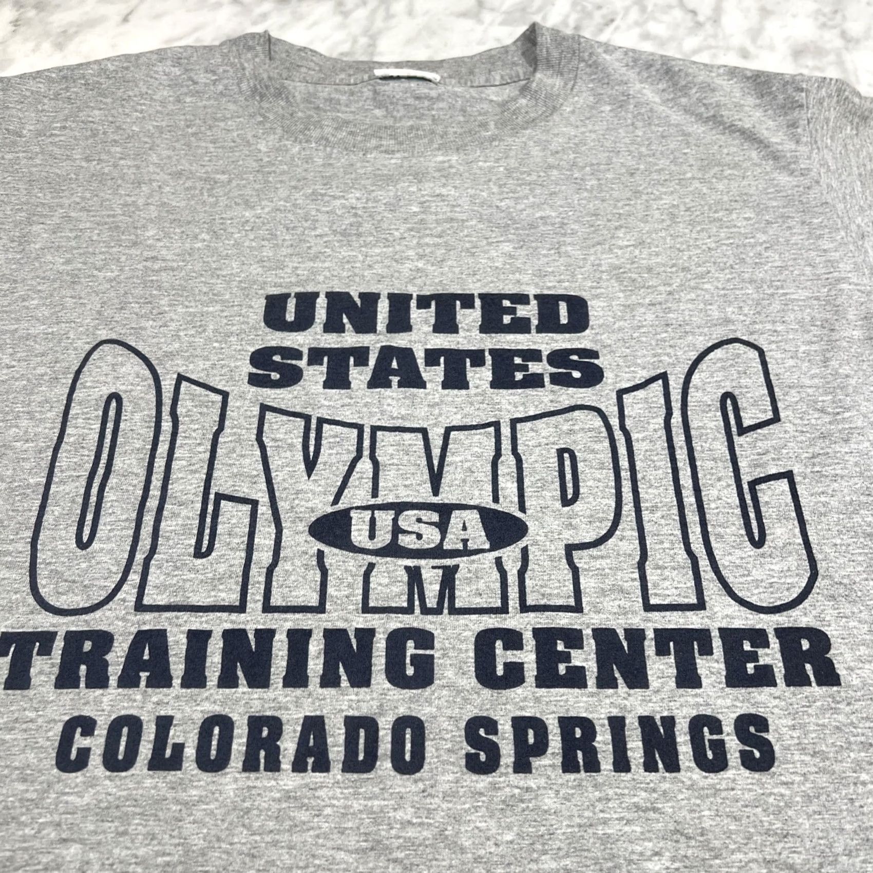 Vintage VINTAGE United States Olympic Training Center T Shirt Men L Gray USA 90s Olympic Shirt Mens Gray Size US L / EU 52-54 / 3 - 2 Thumbnail