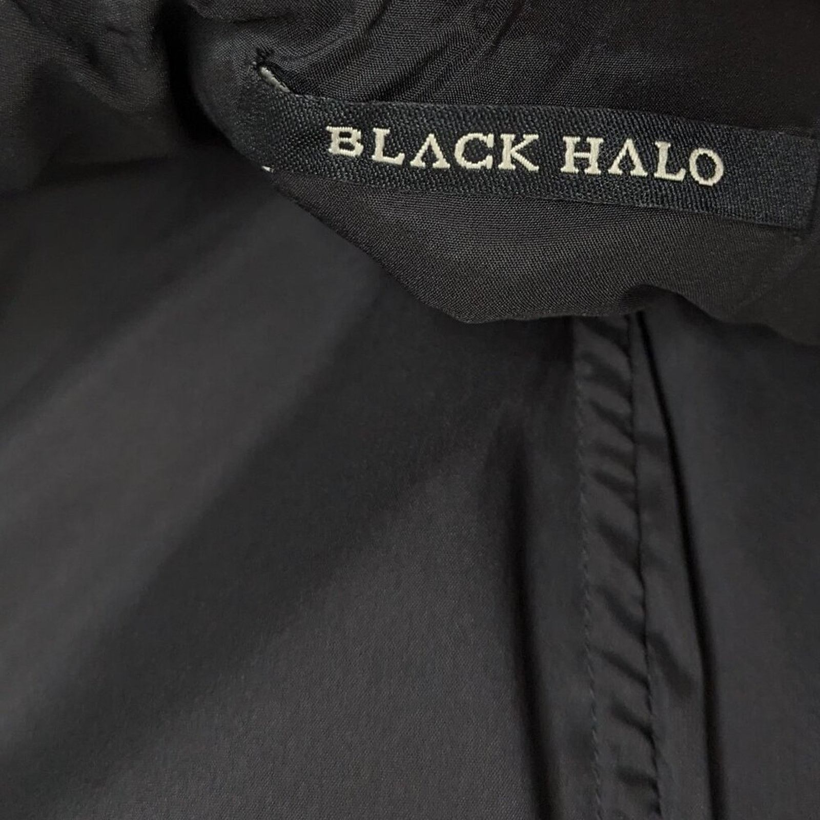 Black Halo Black Halo Black One Shoulder Mini Dress Side Ruching Sheer Size S / US 4 / IT 40 - 3 Thumbnail