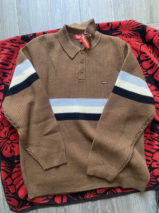 Supreme Small Box Polo Sweater Black-