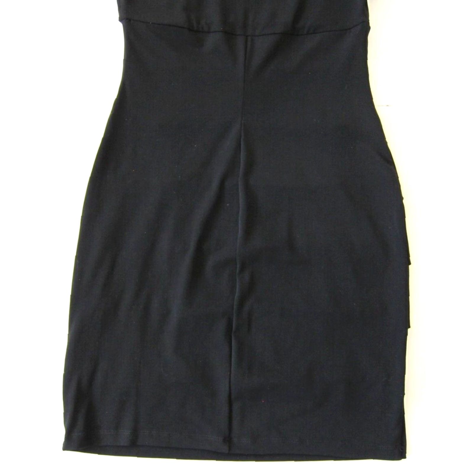 Vintage VINTAGE En Focus Studio Black Purple Stretch Pleated Short Sleeve A-Line Shift Dress 6 Size 28" / US 6 / IT 42 - 5 Thumbnail