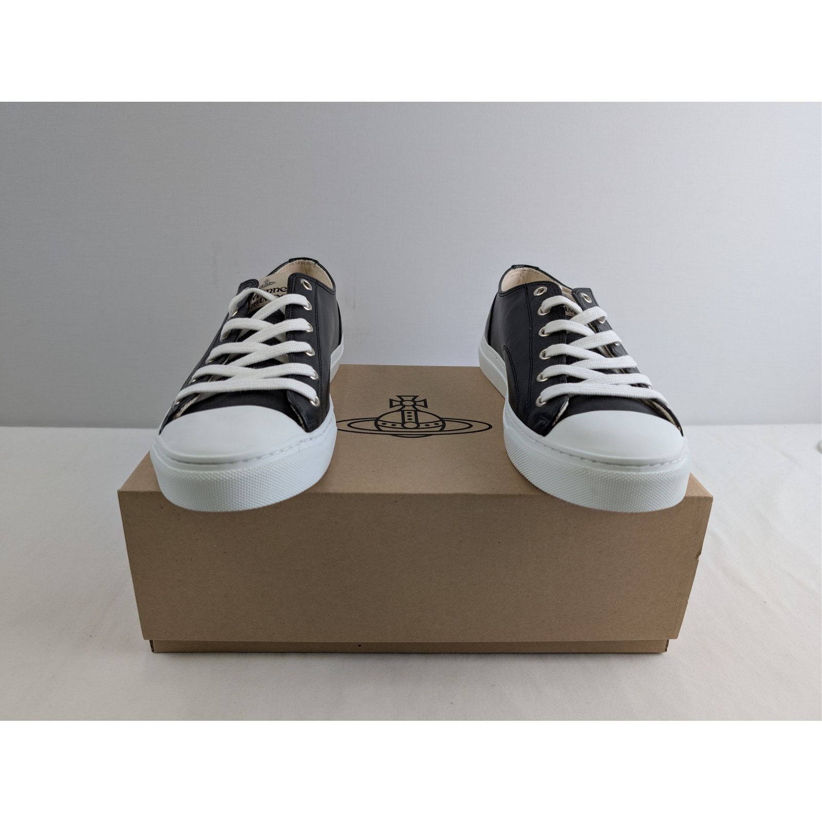 Vivienne Westwood o1rshd1 Plimsoll High Top Eco Leather Sneakers in Black Size US 10 / EU 43 - 20 Thumbnail