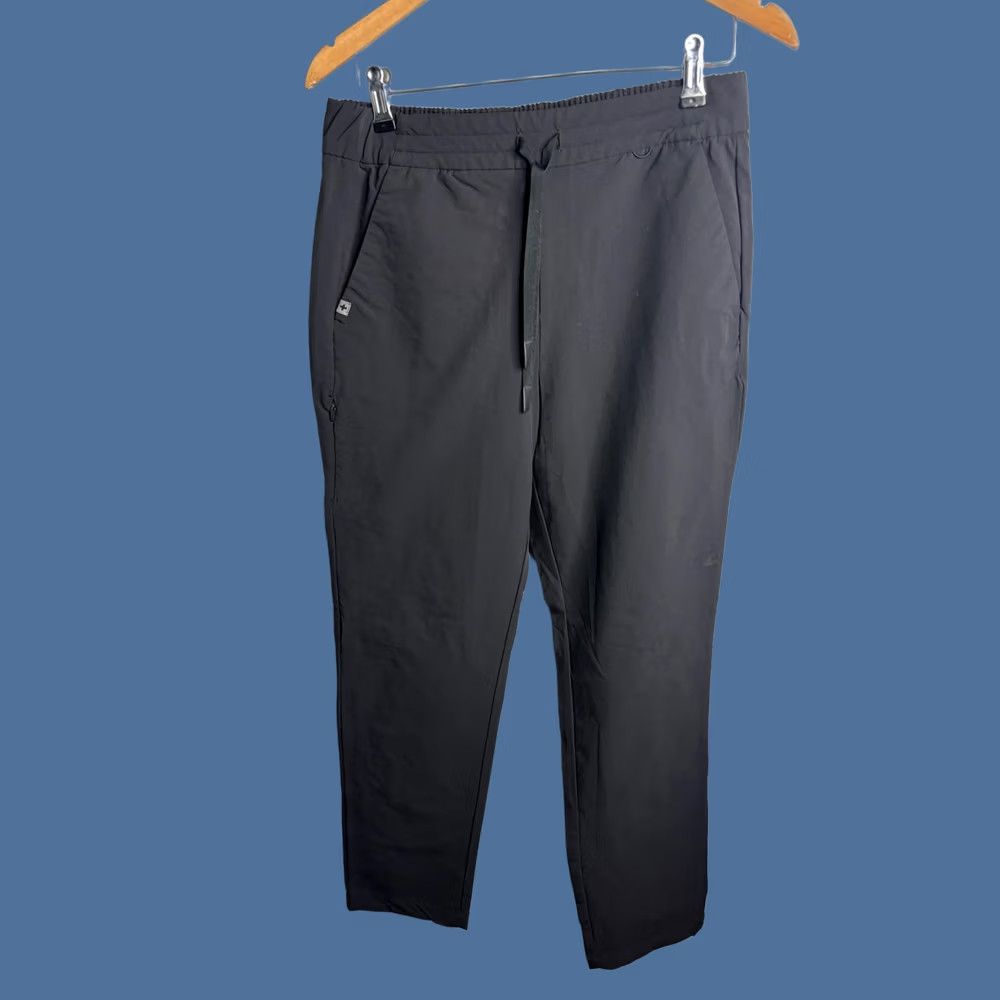 Vintage FIGS FIGSPRO Pants Mens M Gray Medical Scrub Jogger Pockets Drawstring Workwear Regular Fit Tapered Front Pockets Logo Zipper Size US 31 - 1 Thumbnail