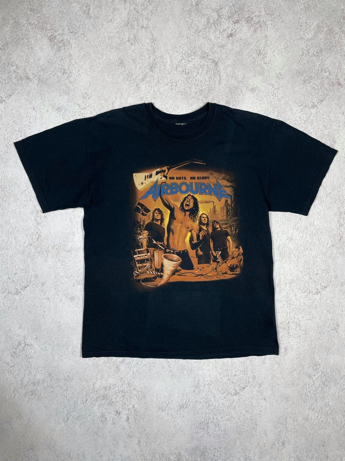 Band Tees Airbourne No Guts No Glory Europe Summer Tour 2010 T Shirt M Size US M / EU 48-50 / 2 - 1 Thumbnail