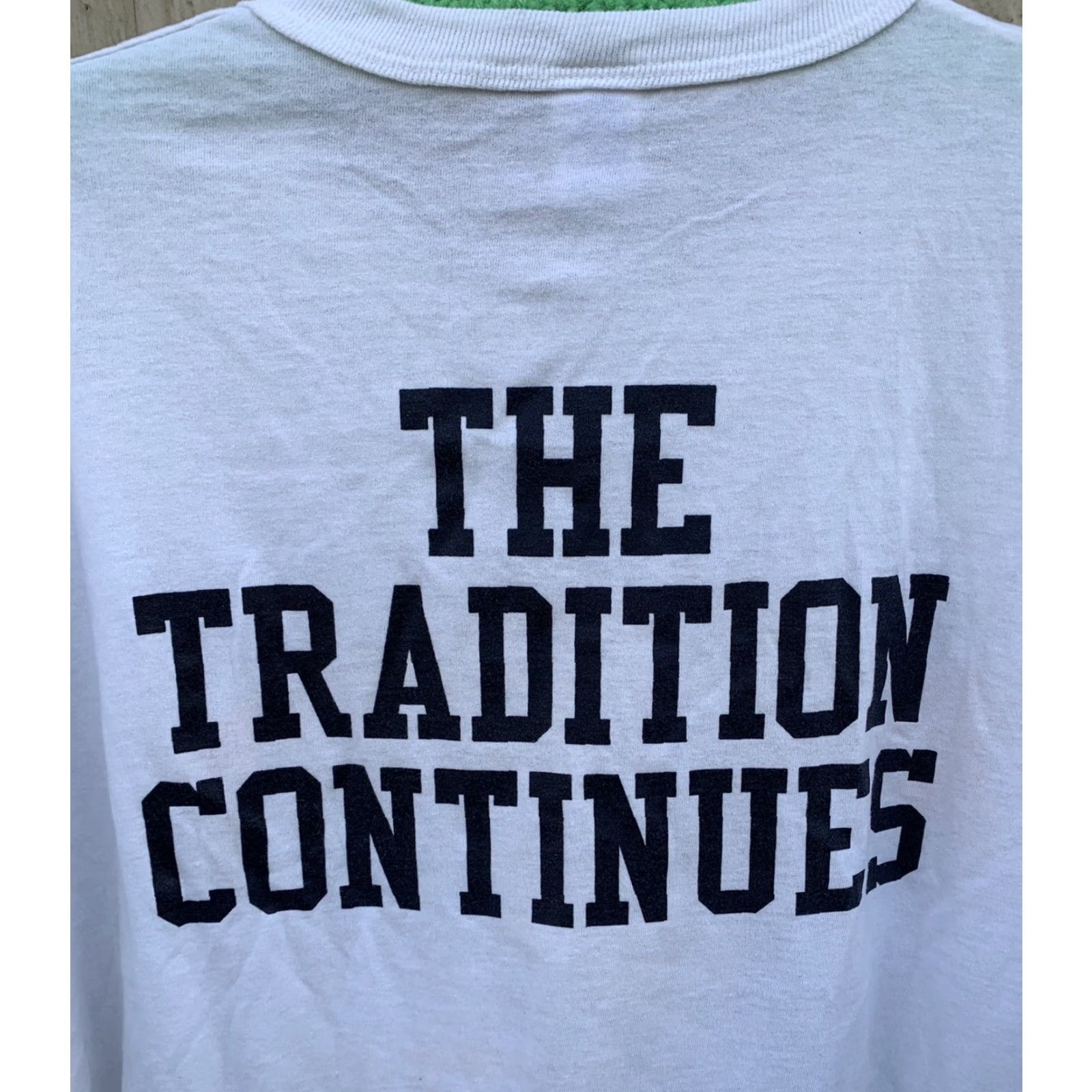 Russell Athletic VINTAGE Russell Athletic The Tradition Continues T-Shirt White 80s 90s Sports Mens XL Graphic Print Football Helmet USA Size US XL / EU 56 / 4 - 7 Thumbnail