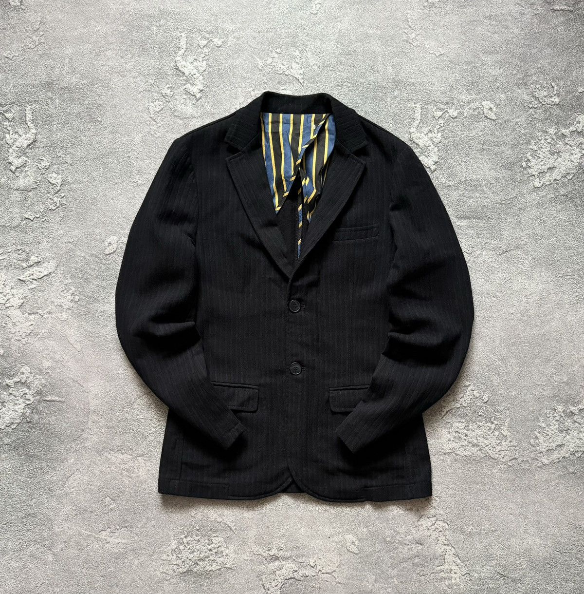 Designer × Officina36 Officina36 striped size48 button up blazer jacket light coat Size US S / EU 44-46 / 1 - 1 Thumbnail