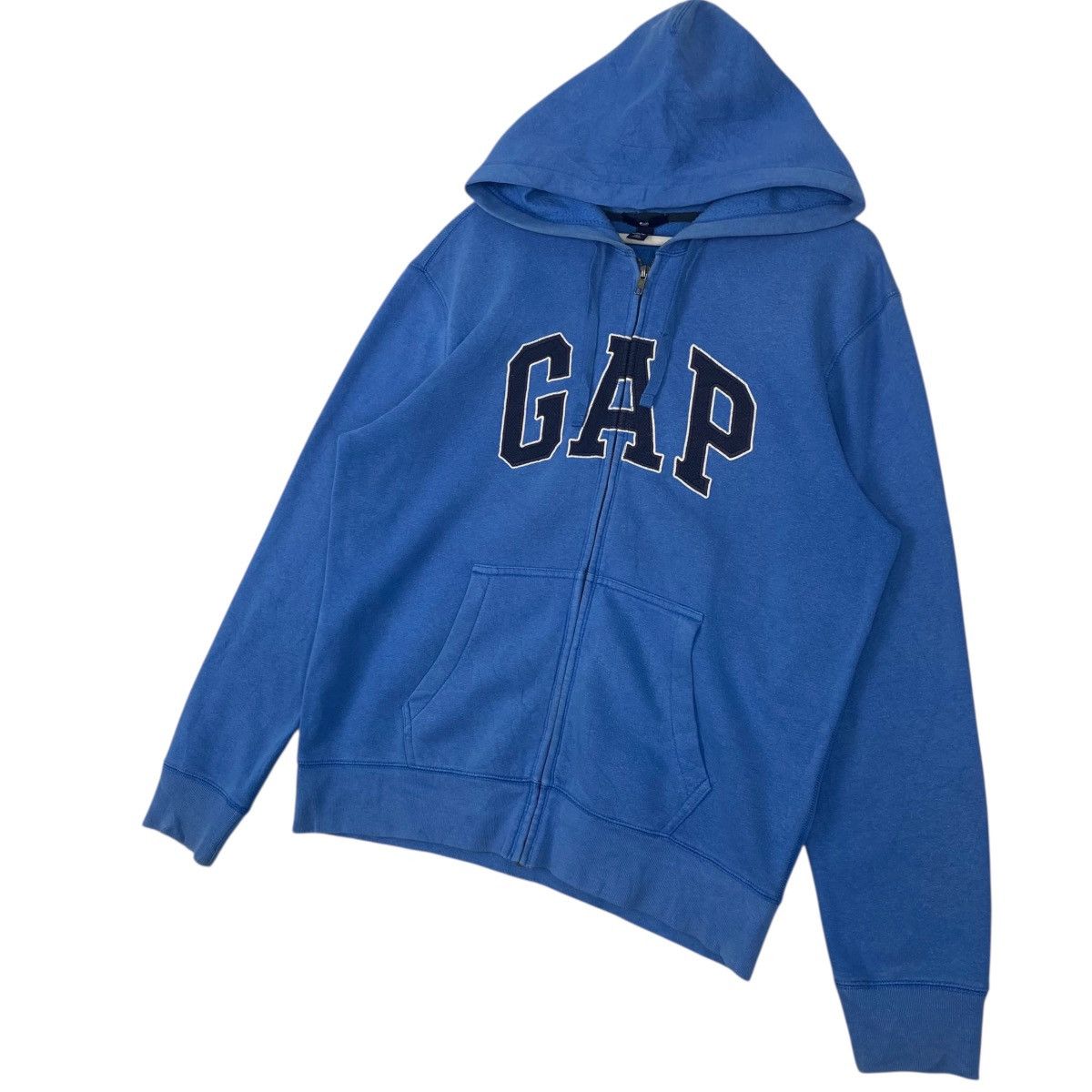 Other Vintage GAP Hoodie Full Zip Big Logo Embroidered Blue SizeM Size US M / EU 48-50 / 2 - 2 Thumbnail
