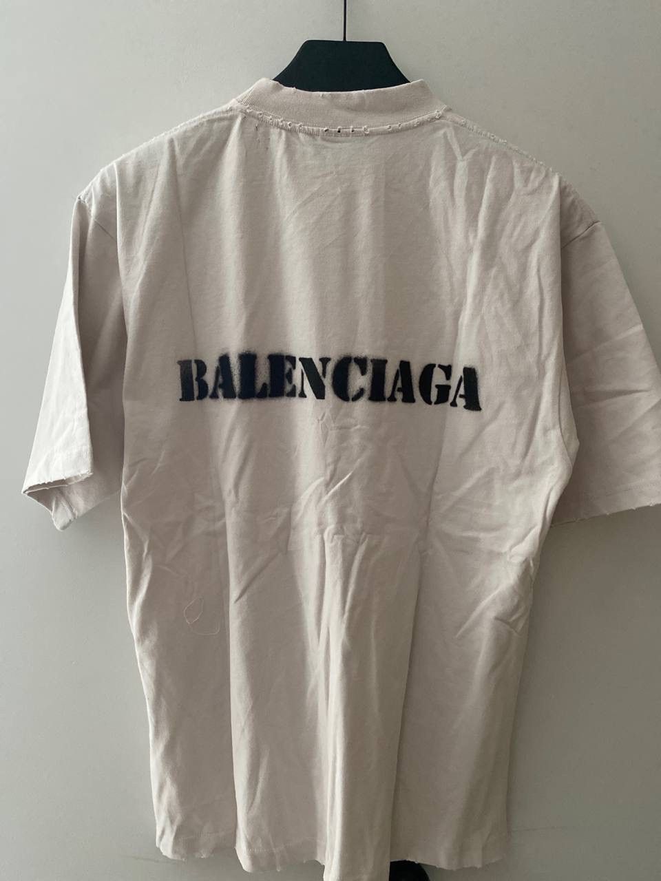 Balenciaga Balenciaga SS24 White Inkjet Blurred Logo Tee Size US L / EU 52-54 / 3 - 4 Thumbnail