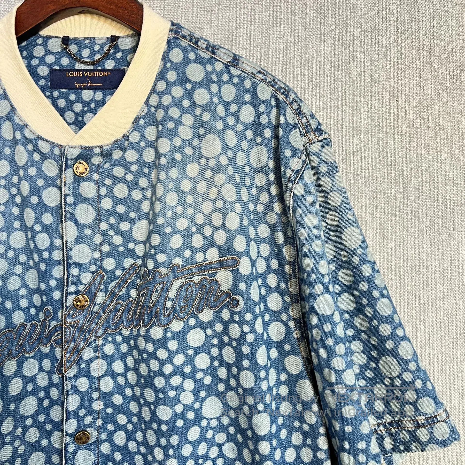 Louis Vuitton Louis Vuitton x Kusama Denim Baseball Shirt. Size US M / EU 48-50 / 2 - 3 Thumbnail