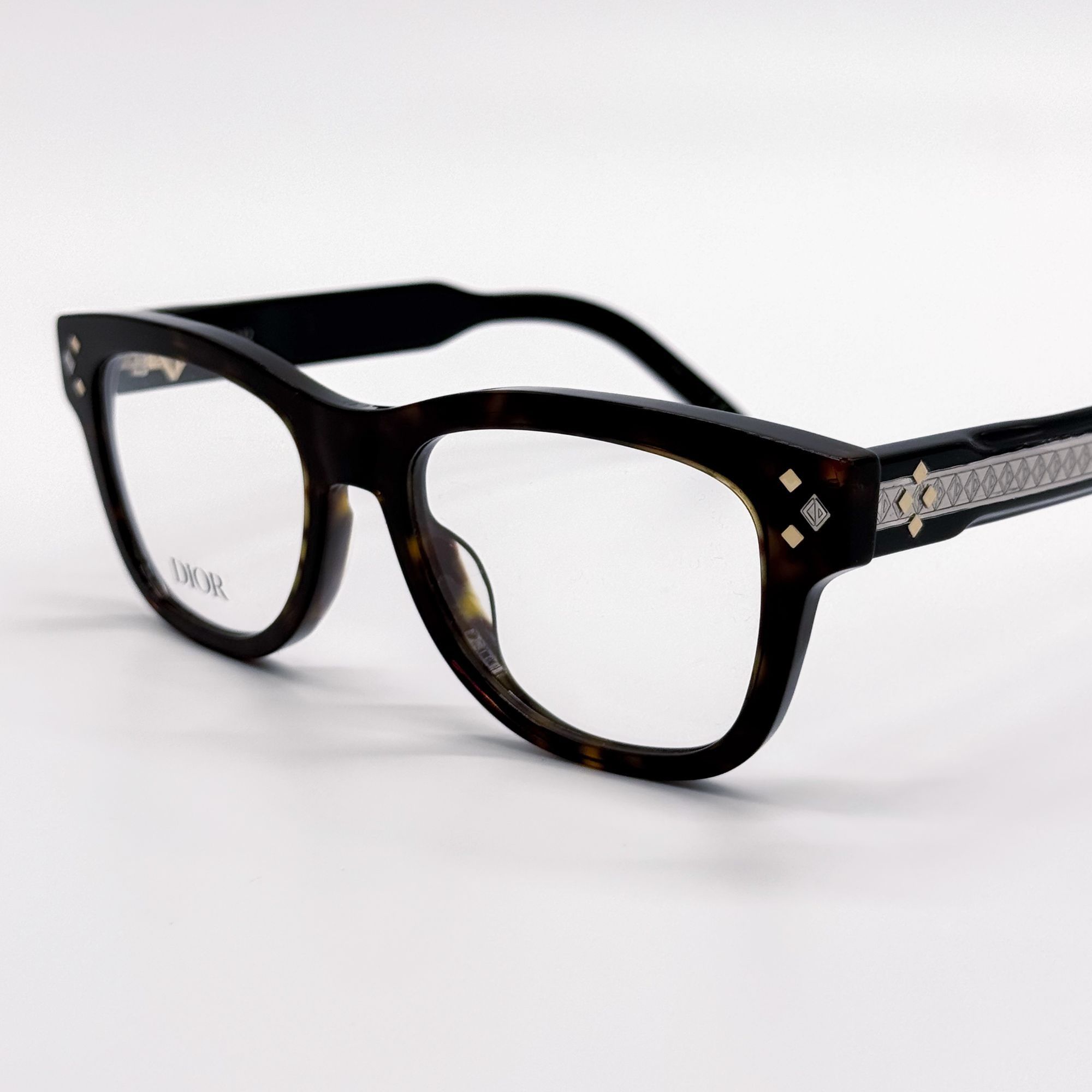 Dior NEW DIOR EYEGLASSES CD DIAMONDO S1I 2000 SQUARE HAVANA EYEGL Size ONE SIZE - 5 Thumbnail