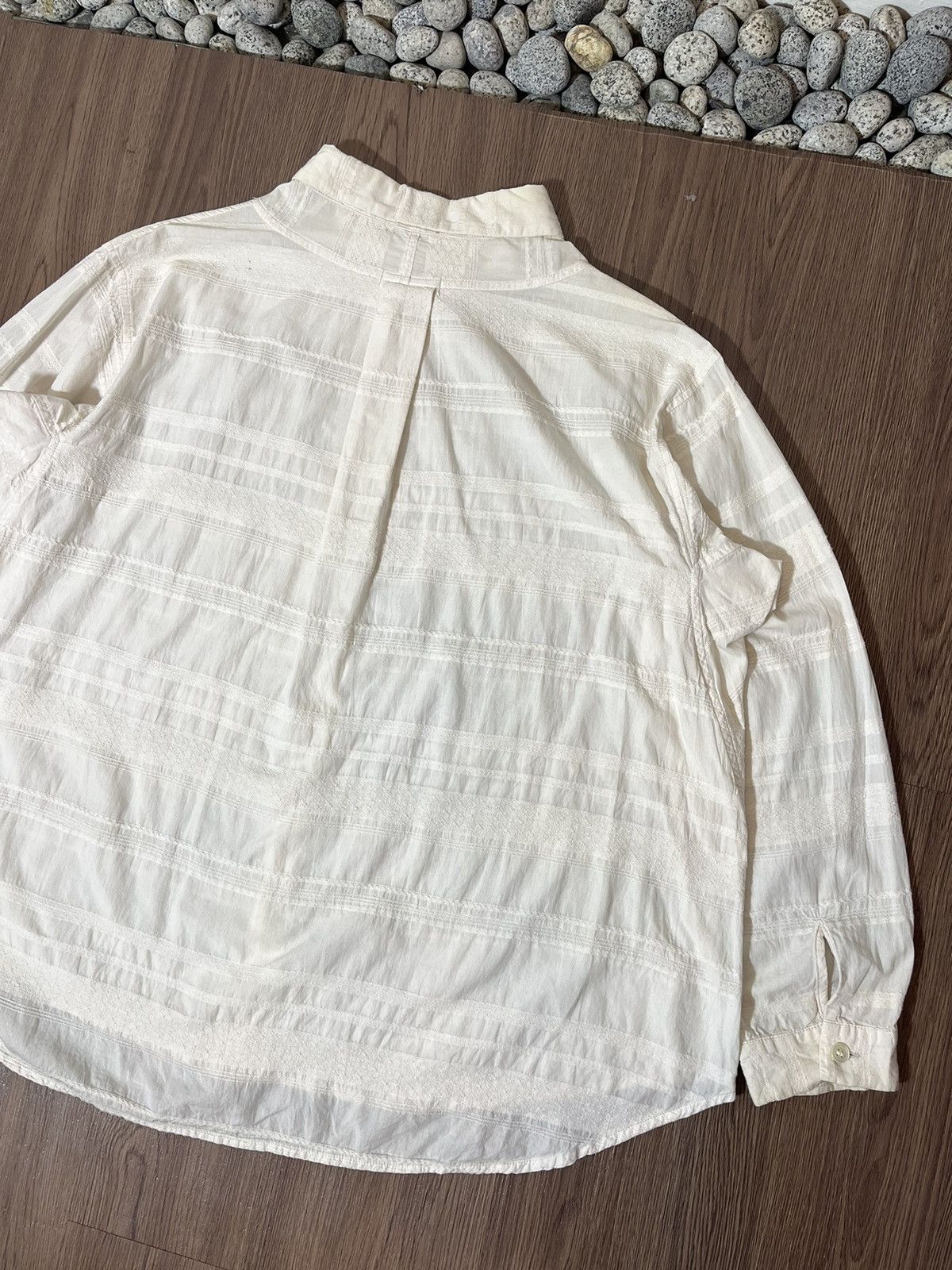 Issey Miyake Plantation by Issey Miyake White Pleated Shirt Size US L / EU 52-54 / 3 - 5 Thumbnail