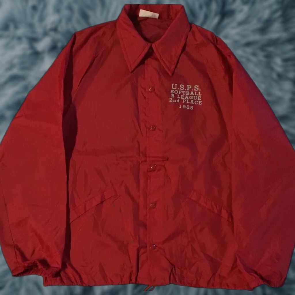 Vintage Vtg Vtg 80s USPS Softball Team Faded Distress Jacket L Red Mailman Windbreaker USA Men’s Jacket USPS 80s 90s Grunge Baseball Bar Harley Rock Size US L / EU 52-54 / 3 - 1 Thumbnail
