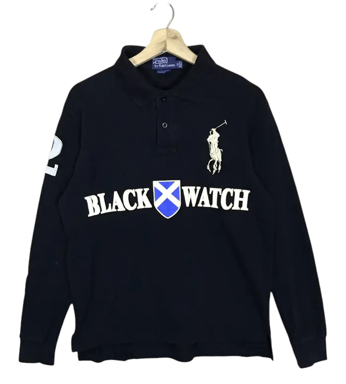 Vintage Polo Ralph Lauren Black Watch Polo Tshirts Tops