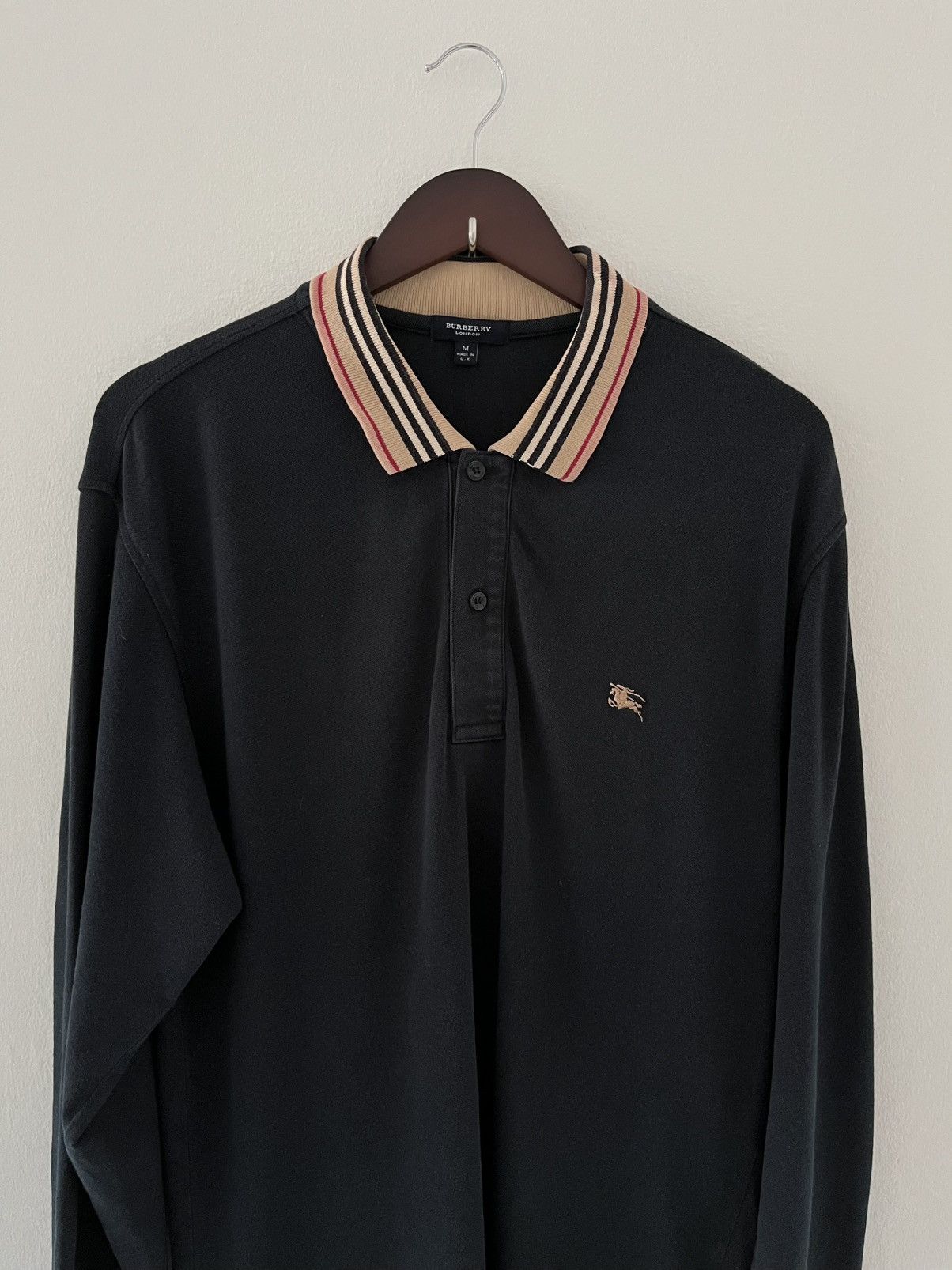 Burberry Vintage Burberry Polo Longsleeve Size US M / EU 48-50 / 2 - 2 Thumbnail