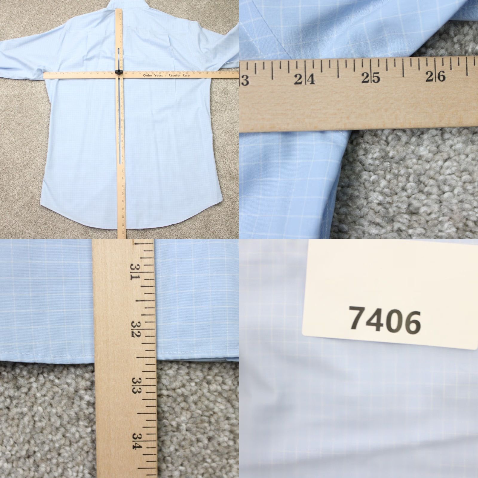 Jos. A. Bank Jos A Bank Shirt Mens 16 1/2, 33 Blue Traveler's Tailored Fit Cotton Long Sleeve Dress Shirt Regular Blue Mens Size US XL / EU 56 / 4 - 8 Thumbnail