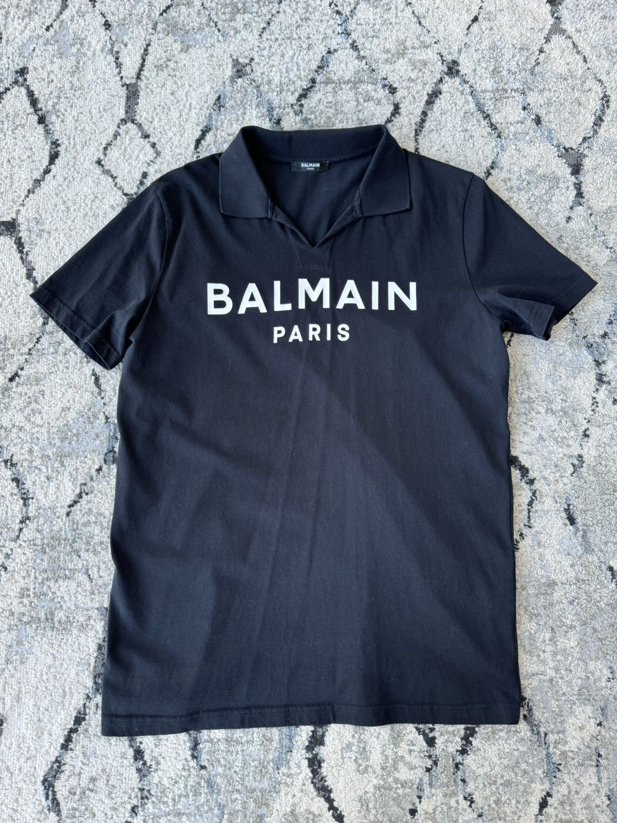 Balmain Balmain Logo Polo in Black Size US M / EU 48-50 / 2 - 1 Thumbnail