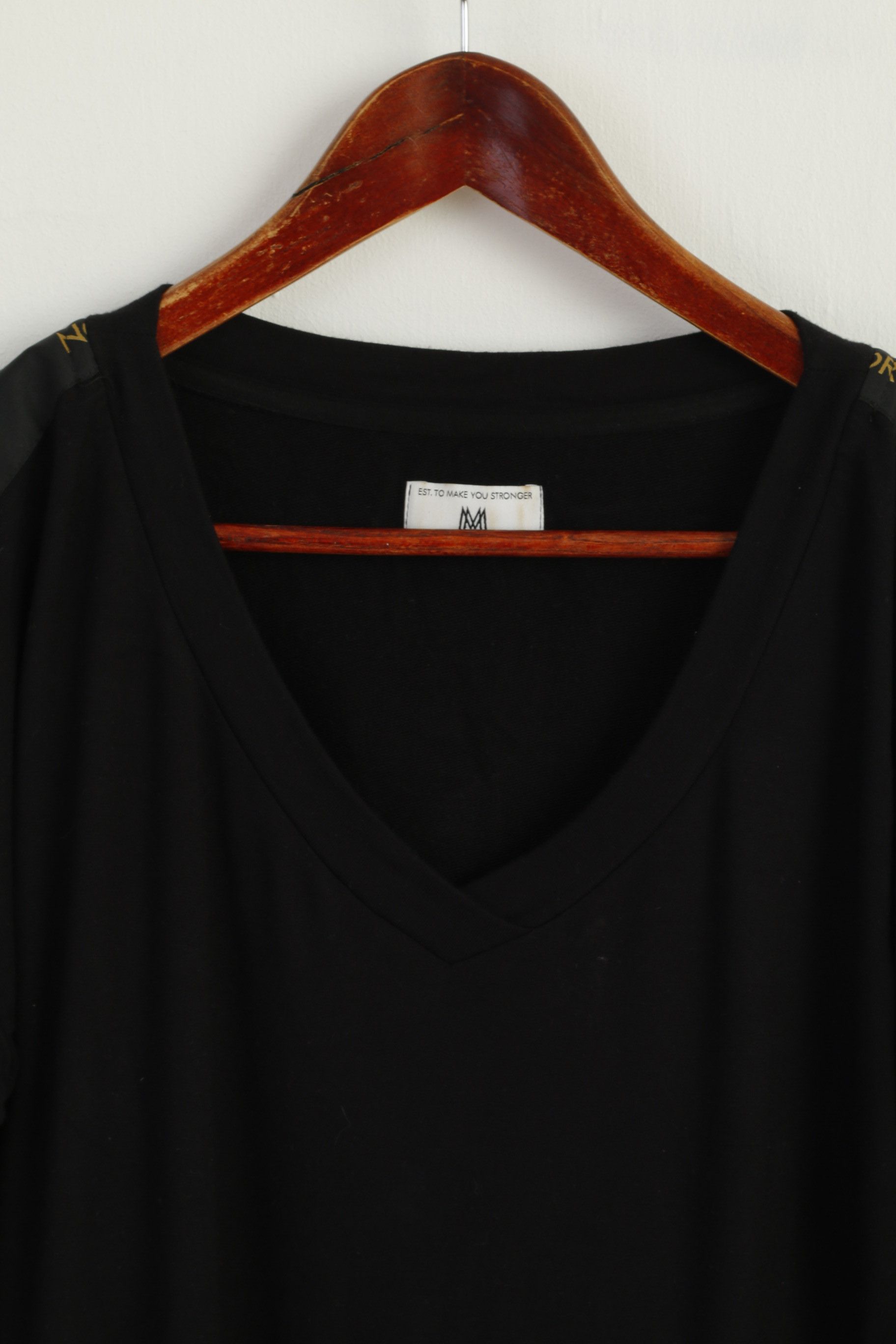 Vintage My Manifesto Women S Shirt Black Cotton Oversize 7922 Size S / US 4 / IT 40 - 2 Thumbnail