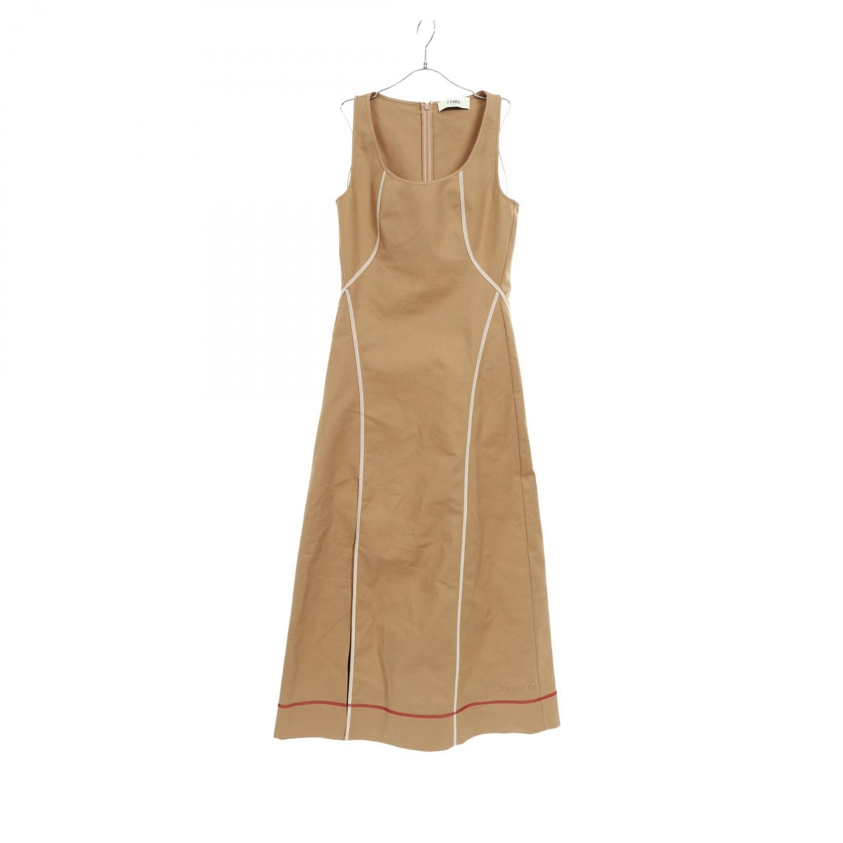 Fendi Fendi Fendi Long Flare Dress Cotton Dress Cotton Dresses FDD365 AUJR DUTY FREE for USA Size ONE SIZE - 1 Thumbnail