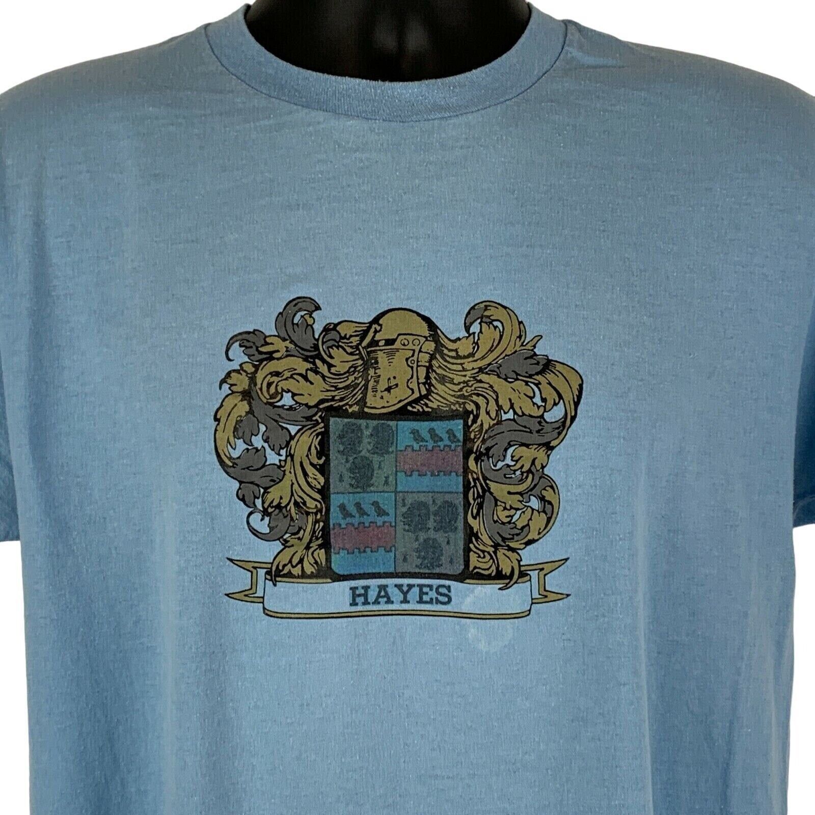 Vintage Vintage 80s Hayes Family Name Crest T Shirt L Large Size US L / EU 52-54 / 3 - 1 Thumbnail