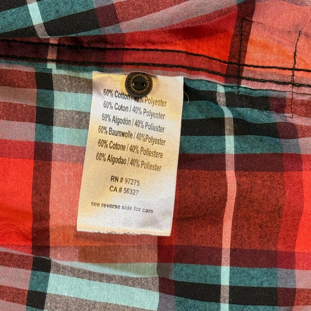 Lucky Brand Fox Men’s Plaid Button Up Shirt Size L Size US L / EU 52-54 / 3 - 8 Thumbnail