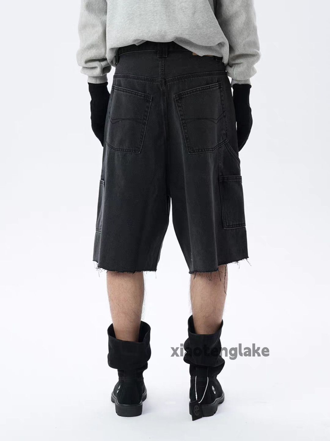 Vintage Xz skate hiphop faded loose carpenter flared shorts Size US 30 / EU 46 - 5 Thumbnail