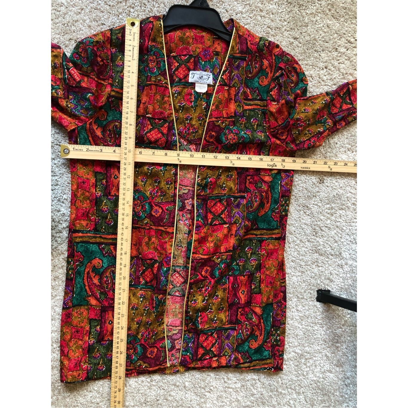 Other T. F. Women’s Orange and Red Floral Paisley Design 3/4 Sleev Size L / US 10 / IT 46 - 6 Thumbnail