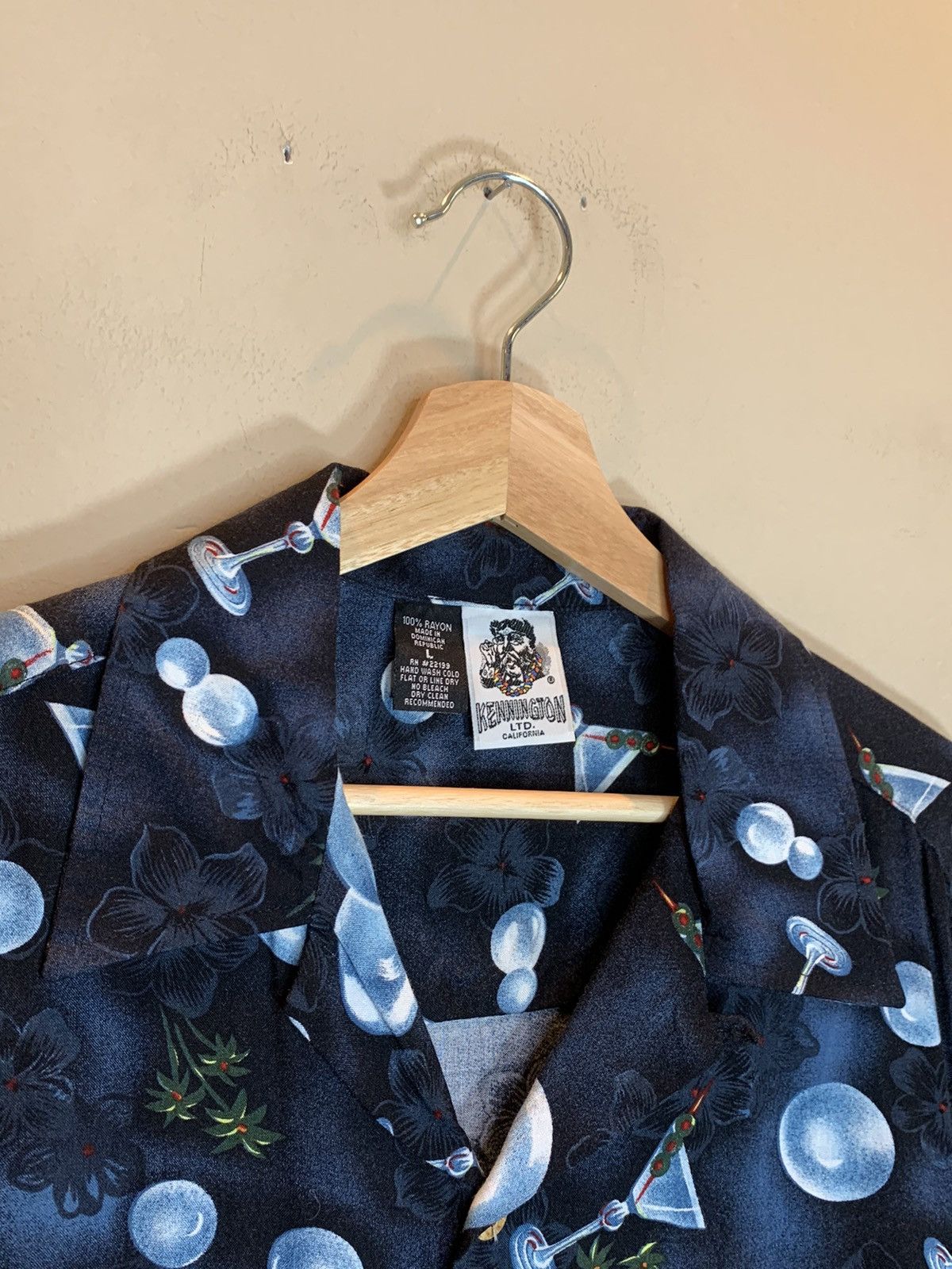 Kennington Ltd. RARE Vintage Kennington Pinup Martini Tiki Loop Collar Shirt Size US L / EU 52-54 / 3 - 6 Thumbnail