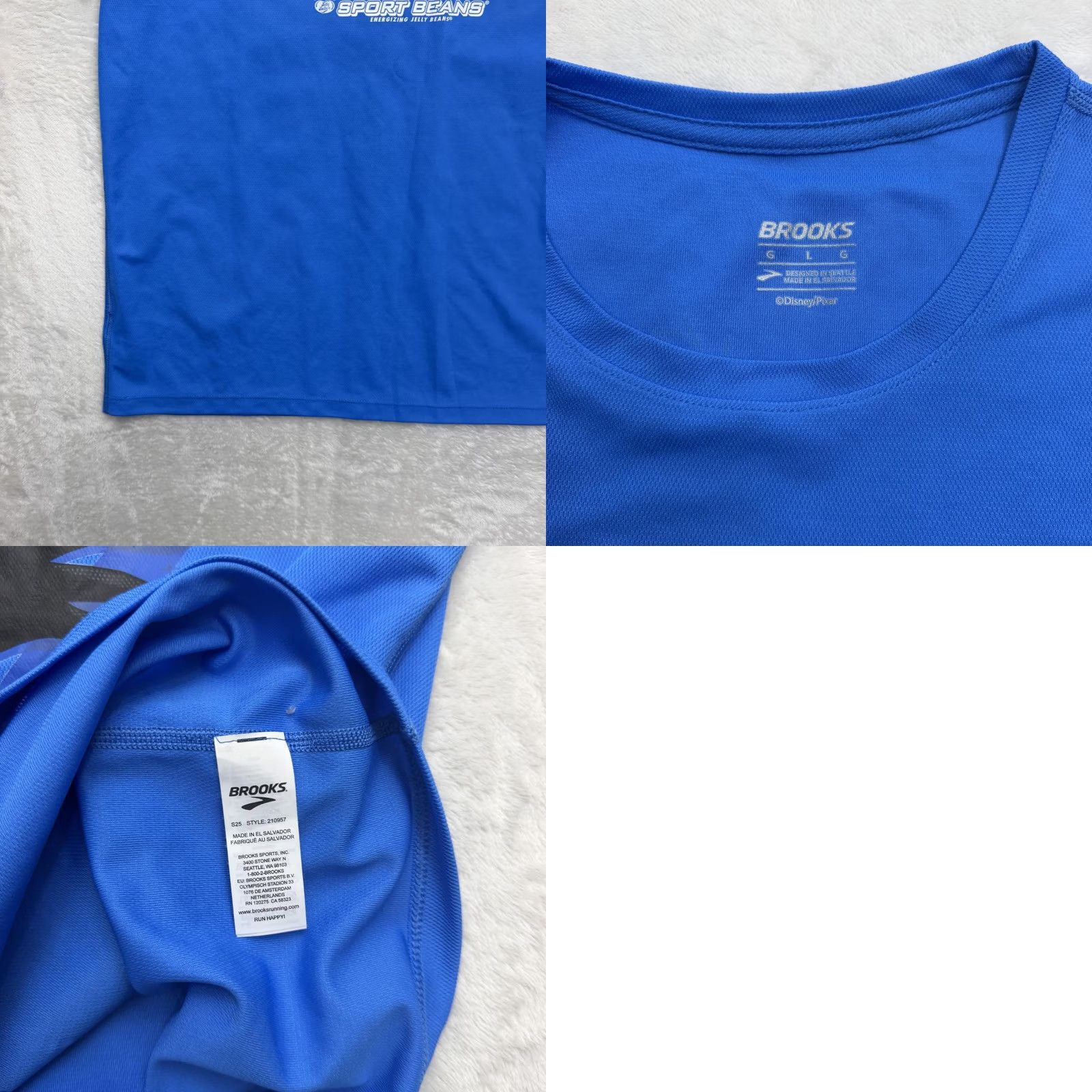 Brooks RunDisney Incredibles Brooks Shirt Mens L Blue Short Sleeve T-Shirt Moisture Wicking Quick Dry Size US L / EU 52-54 / 3 - 10 Thumbnail