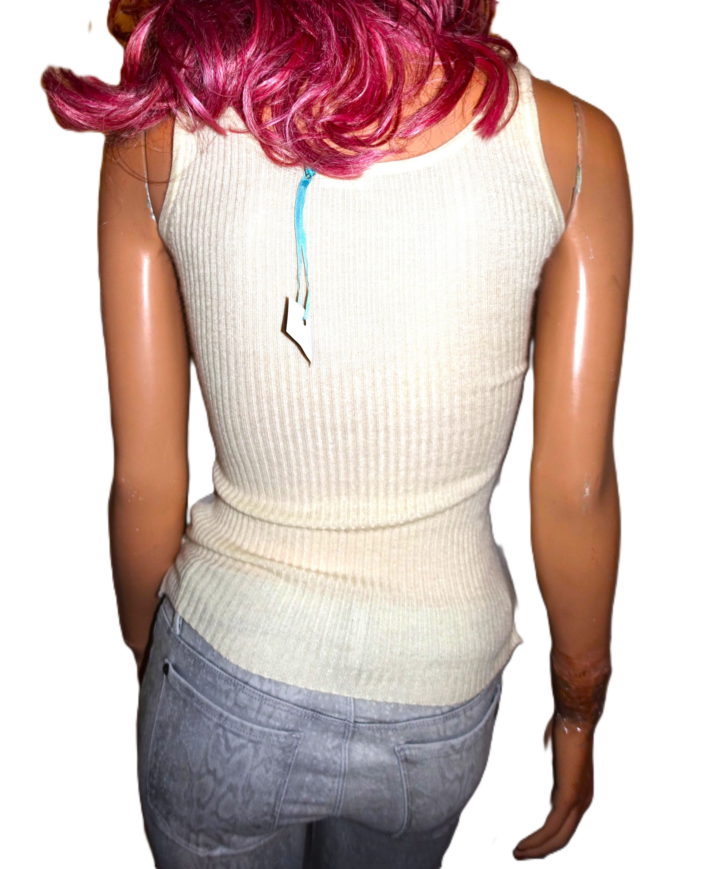 Other Link Lux Beige Sweater Sheer Tank Top S Size S / US 4 / IT 40 - 4 Thumbnail