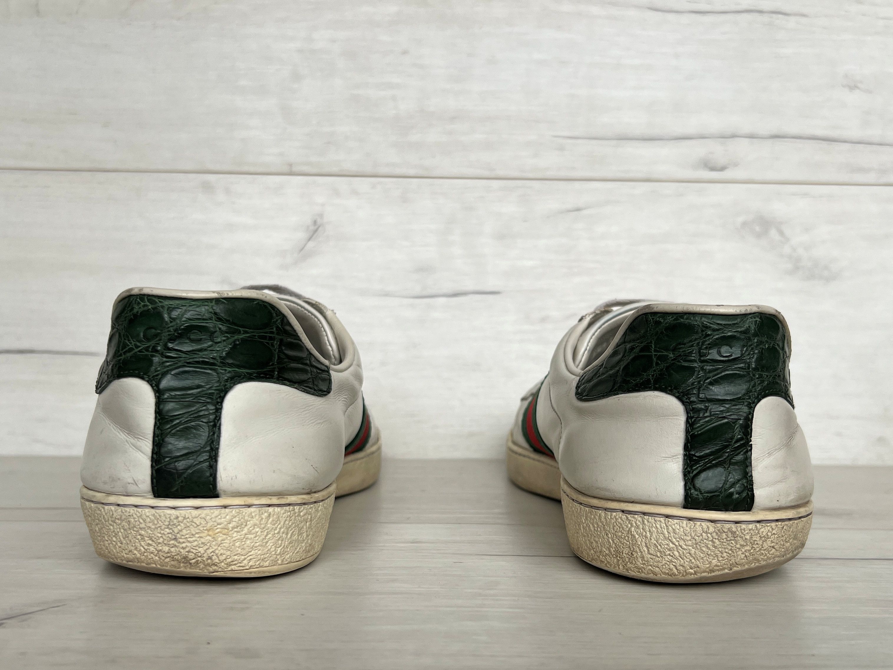 Gucci GUCCI ACE LEATHER LOW TRAINERS SNEAKERS Size US 11.5 / EU 44-45 - 6 Thumbnail