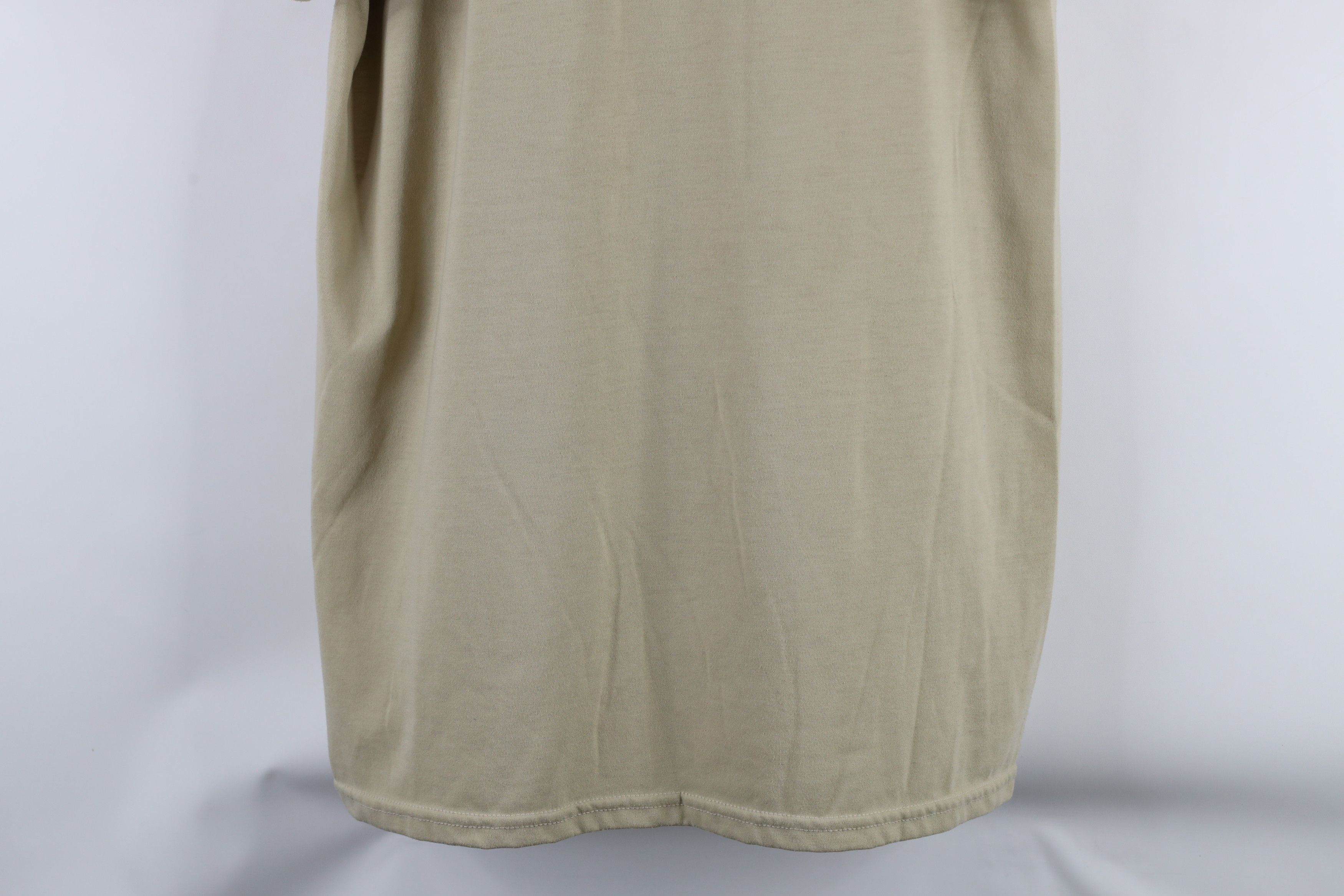 Vintage Vintage 90s Streetwear Blank Short Sleeve T-Shirt Beige USA Size US L / EU 52-54 / 3 - 3 Thumbnail
