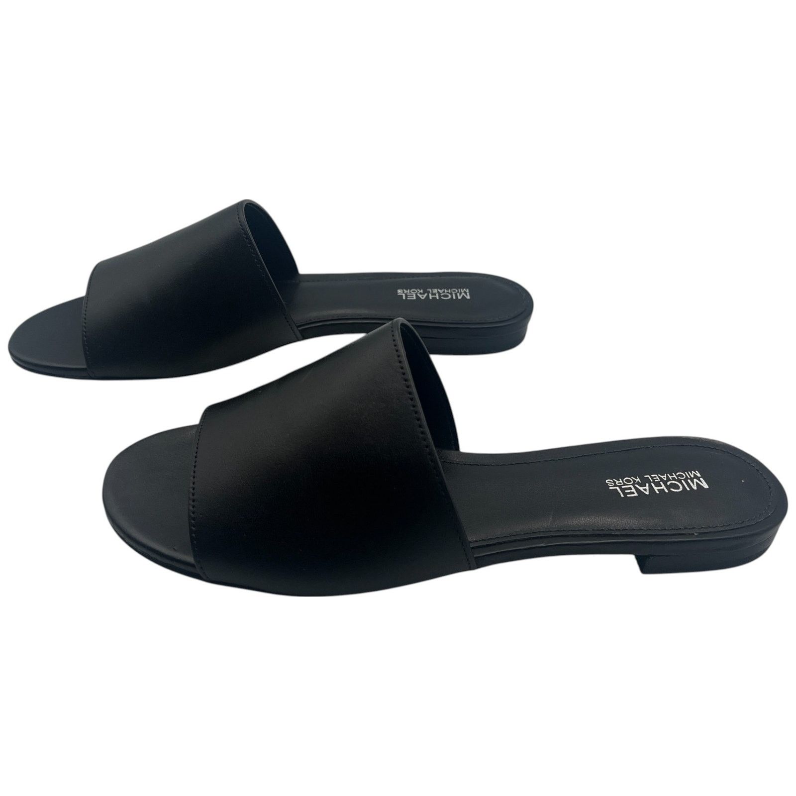 Michael Kors Michael Kors MK Shelly Leather Slides Flat Sandals Black 6M Size US 6 / IT 36 - 3 Thumbnail