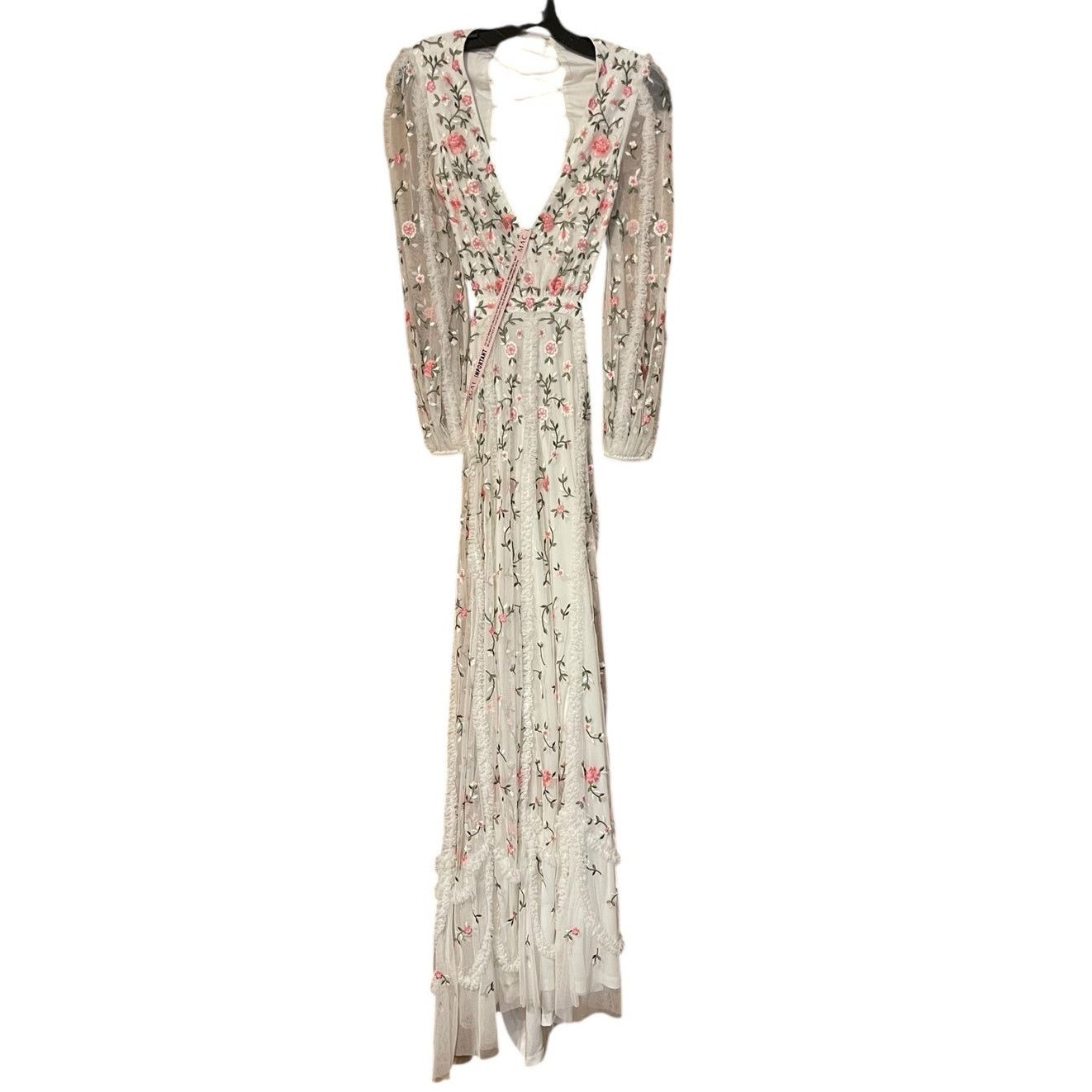 Other Mac Duggal NEW Size 0 70159 Ivory Floral Lace-Up Back Dress Size XS / US 0-2 / IT 36-38 - 5 Thumbnail